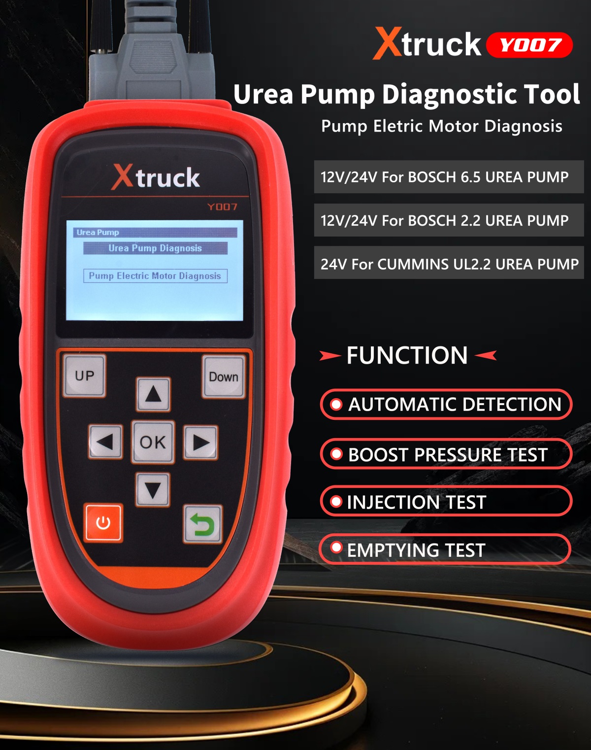 Xtruck Y007 Urea Pump Diagnostic Tool Support for 6.5/2.2
